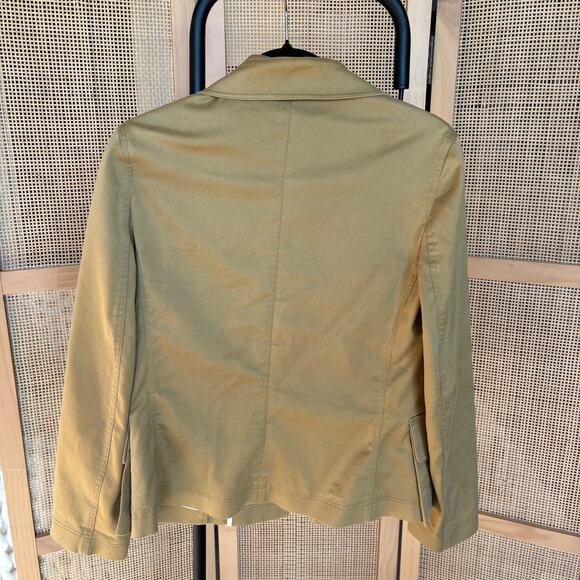 Vintage khaki trench cropped jacket size small made in France military - Picture 7 of 8